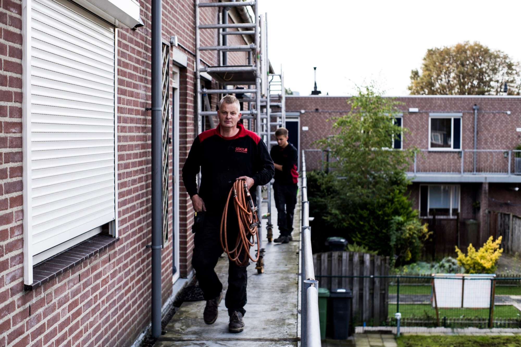 Monteurs van Gébos onderweg naar een klus